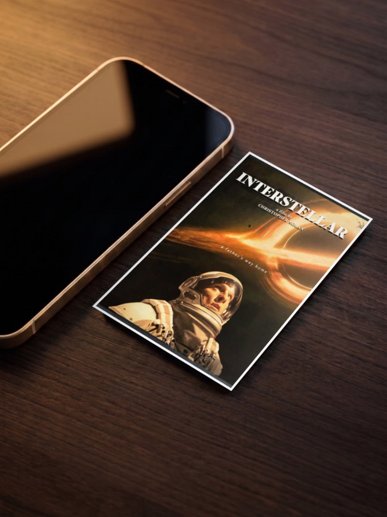 Cooper Black Hole Scene Hollywood Movie Poster