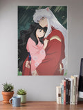 Inuyasha And Kagome Embrace Anime Poster