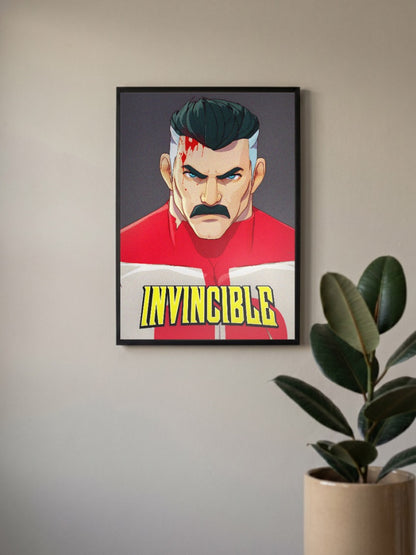 Omni Man Bloody Portrait Comic Book Poster