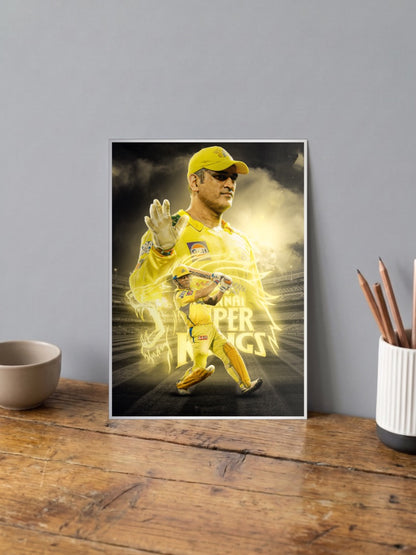 Mahendra Singh Dhoni in CSK Poster