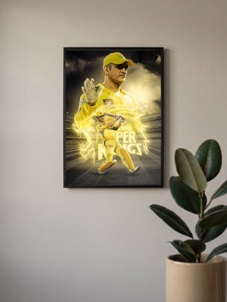 Mahendra Singh Dhoni in CSK Poster
