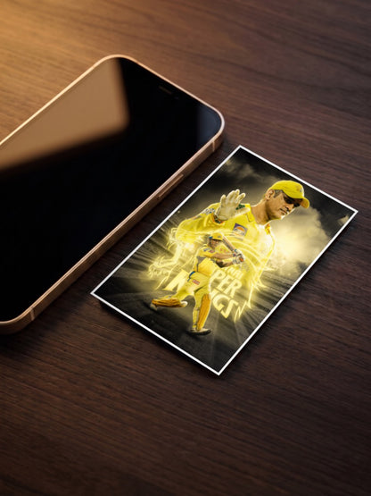 Mahendra Singh Dhoni in CSK Poster