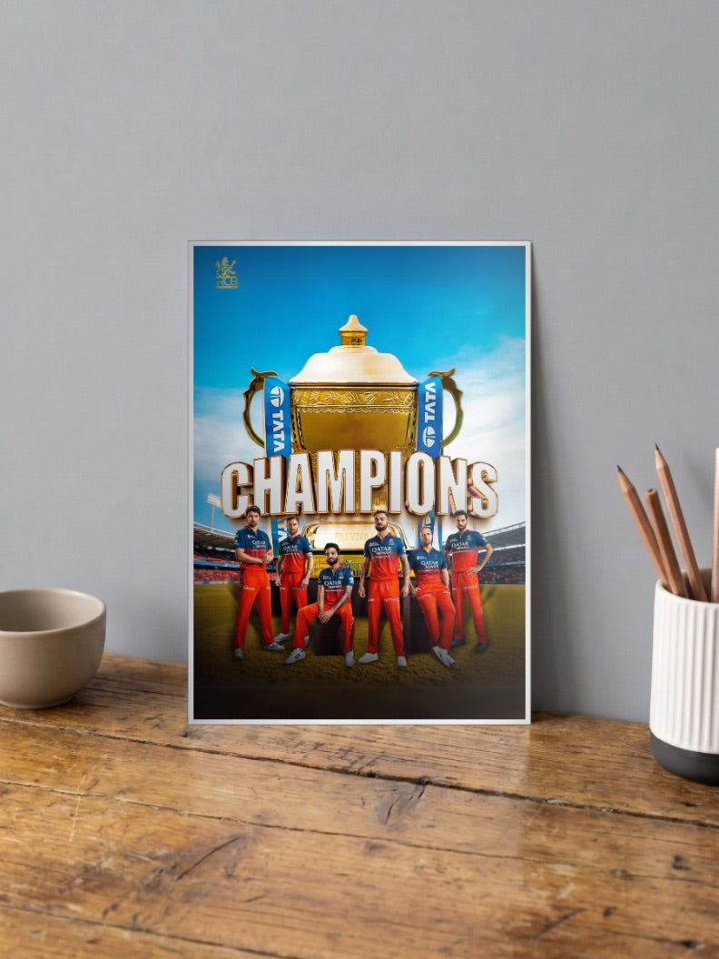 RCB 2025 Champions Poster