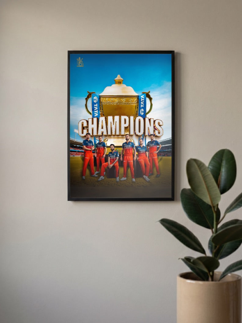 RCB 2025 Champions Poster
