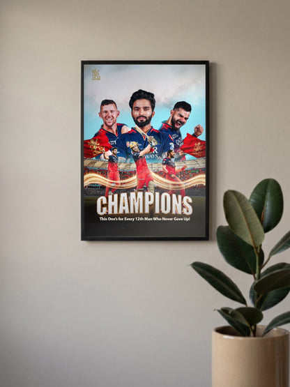 RCB We are the Champions. Who never give up!!