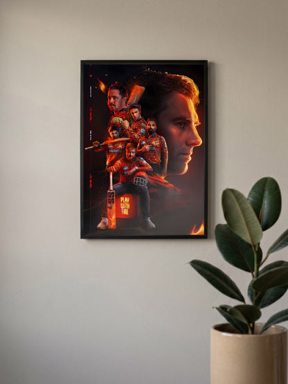 SRH Play With Fire Collage IPL Poster