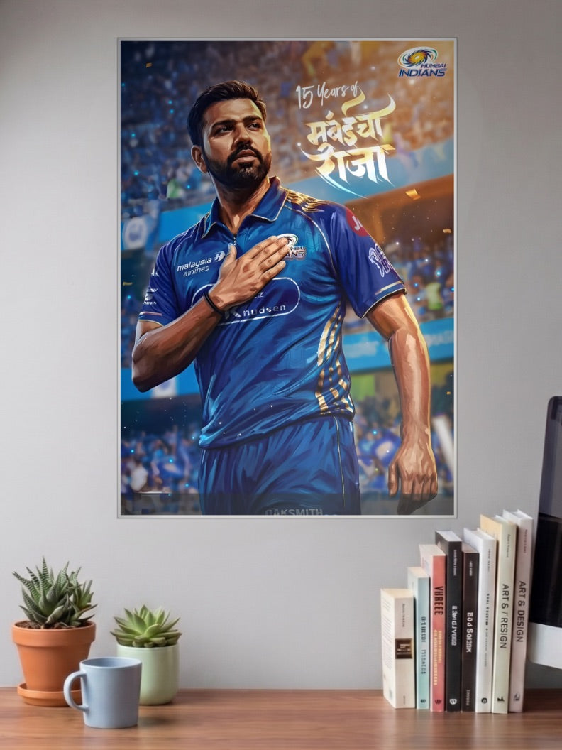 Rohit Sharma Mumbaicha Raja IPL Poster
