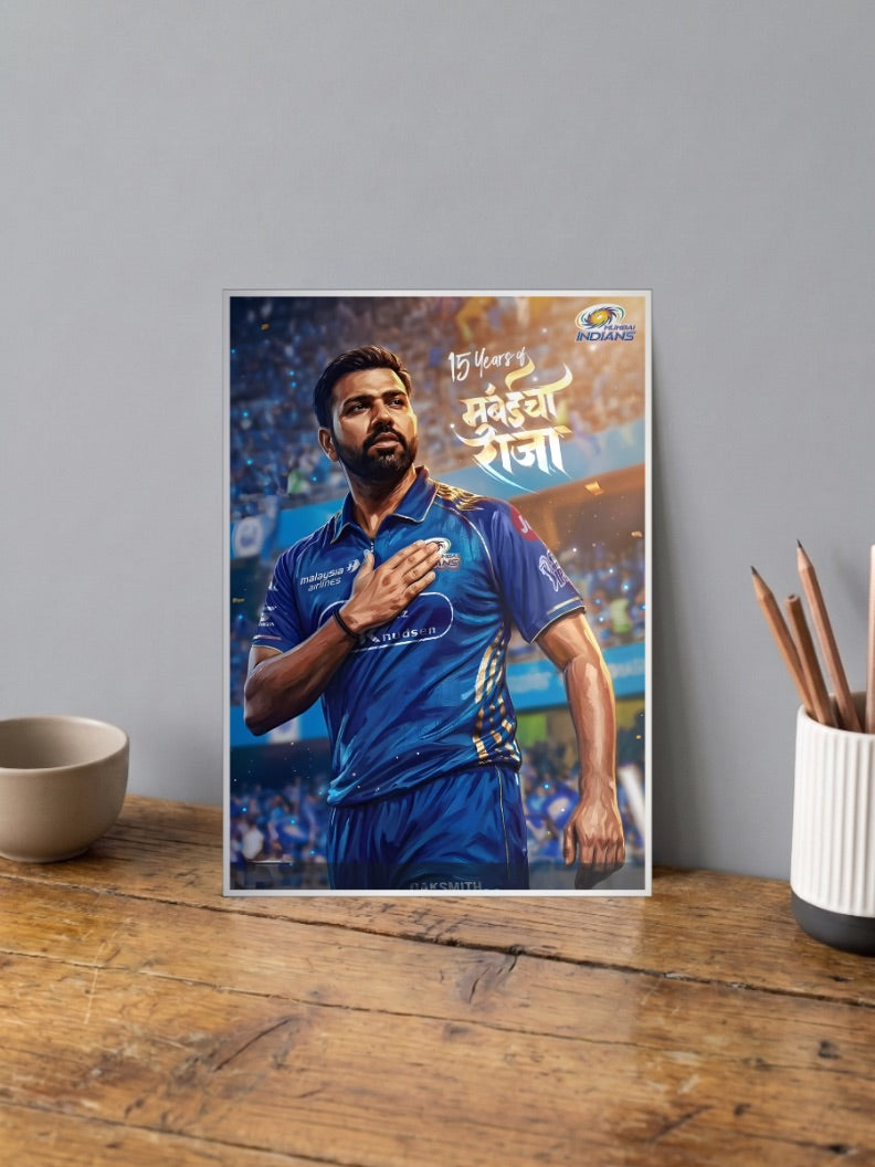 Rohit Sharma Mumbaicha Raja IPL Poster