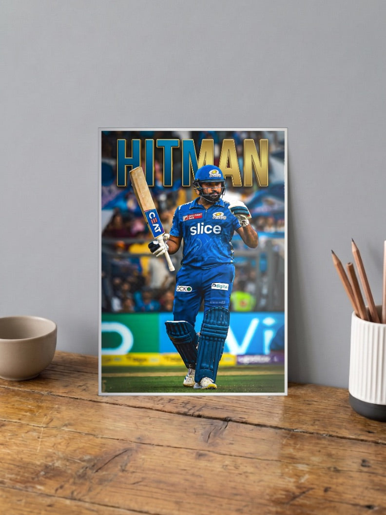 Rohit Sharma Hitman Pose IPL Poster