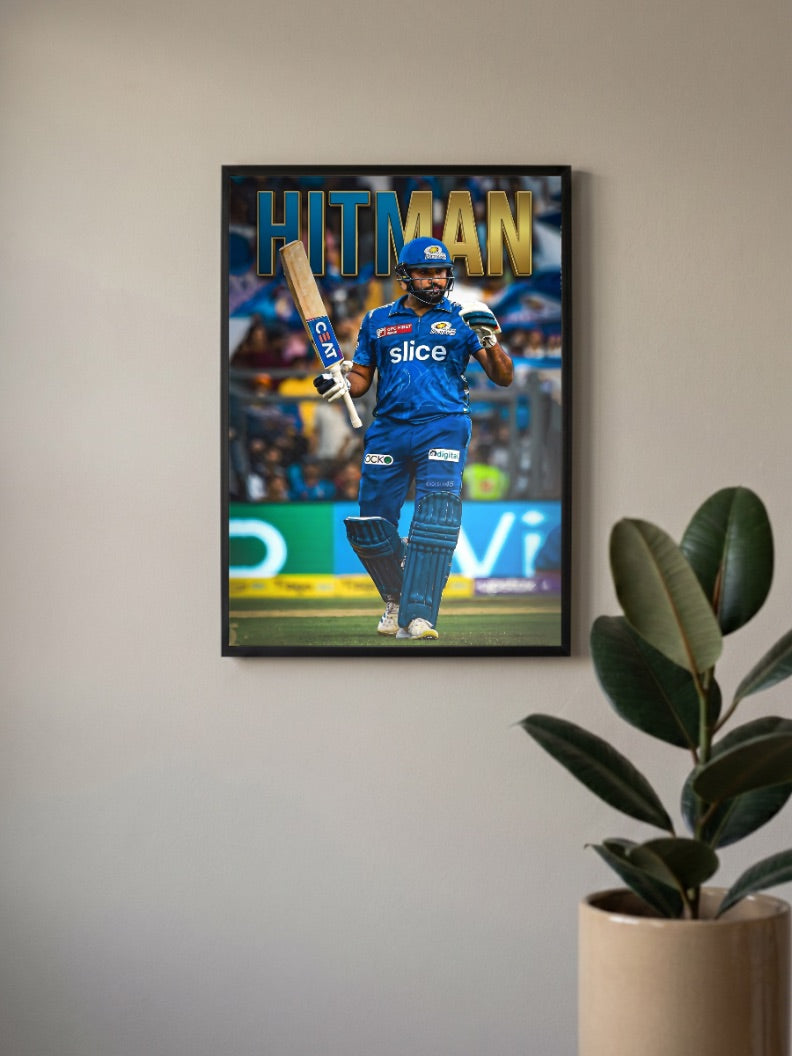 Rohit Sharma Hitman Pose IPL Poster