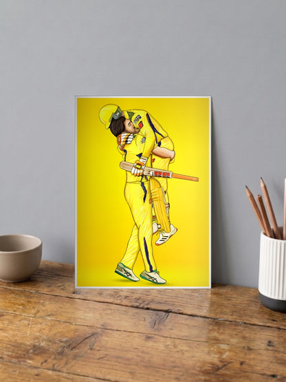 MS Dhoni Hugging Poster