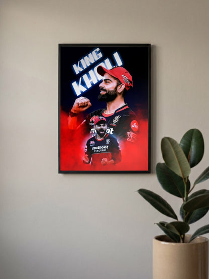 King Kohli Play Bold | RCB | Cricket Poster
