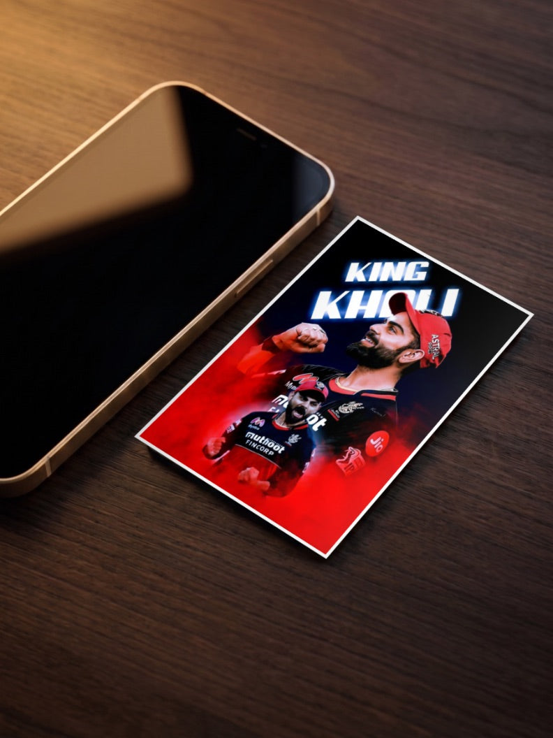 King Kohli Play Bold | RCB | Cricket Poster