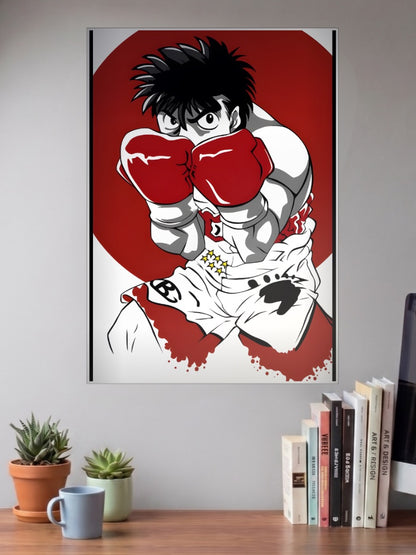 Ippo Determined Boxing Pose Anime Poster