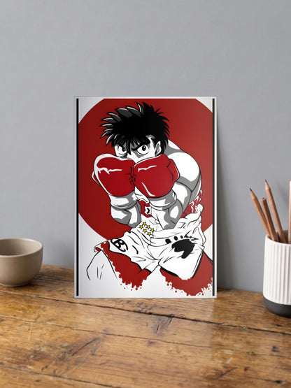 Ippo Determined Boxing Pose Anime Poster