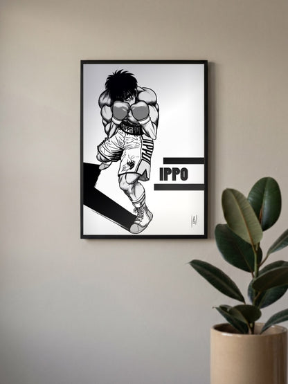 Ippo Full Body Stance Anime Poster