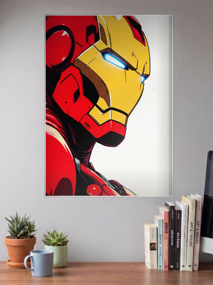 Iron Man Comic Helmet Marvel Poster