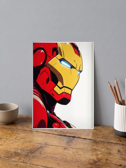 Iron Man Comic Helmet Marvel Poster