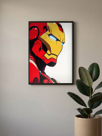 Iron Man Comic Helmet Marvel Poster