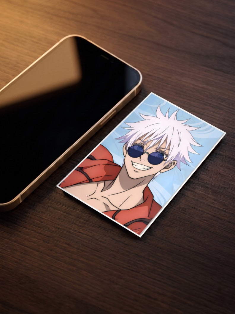 Gojo Satoru Casual Smile Anime Poster