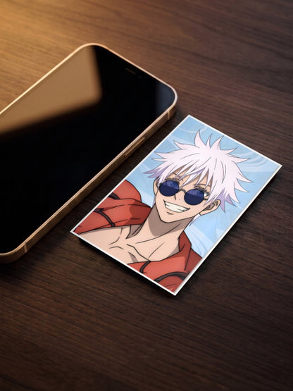 Gojo Satoru Casual Smile Anime Poster