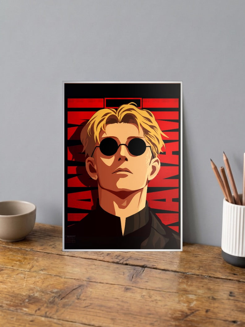 Nanami Kento Red Portrait Anime Poster
