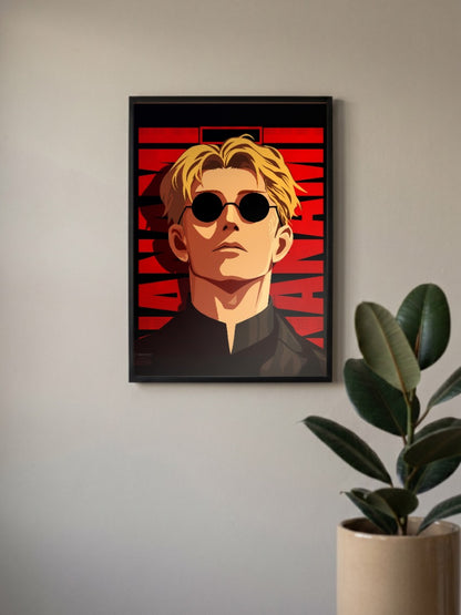 Nanami Kento Red Portrait Anime Poster