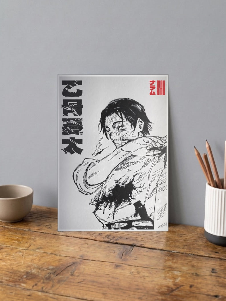 Choso Ink Sketch Portrait Anime Poster