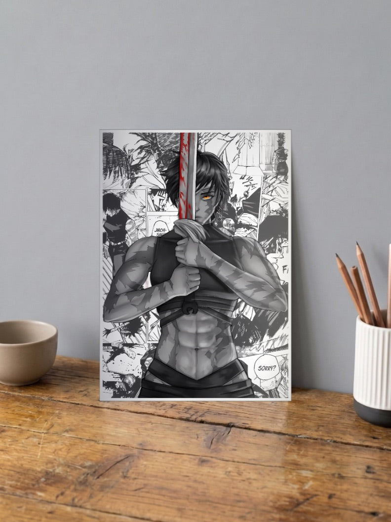 Yuji Itadori Bloody Sword Anime Poster