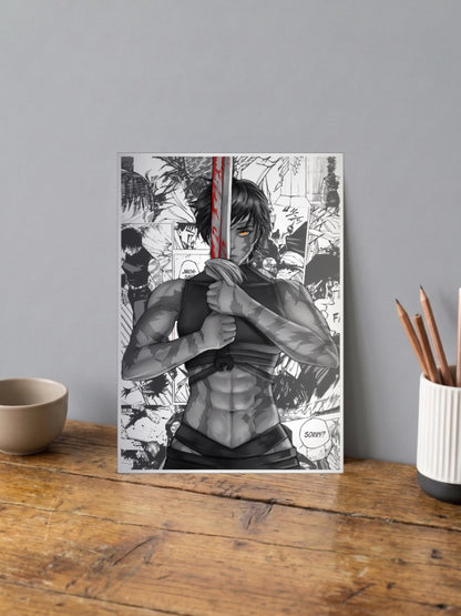 Yuji Itadori Bloody Sword Anime Poster