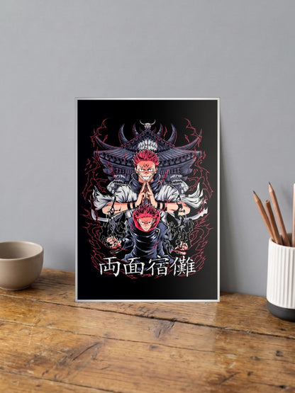 Sukuna Dual Form Art Anime Poster