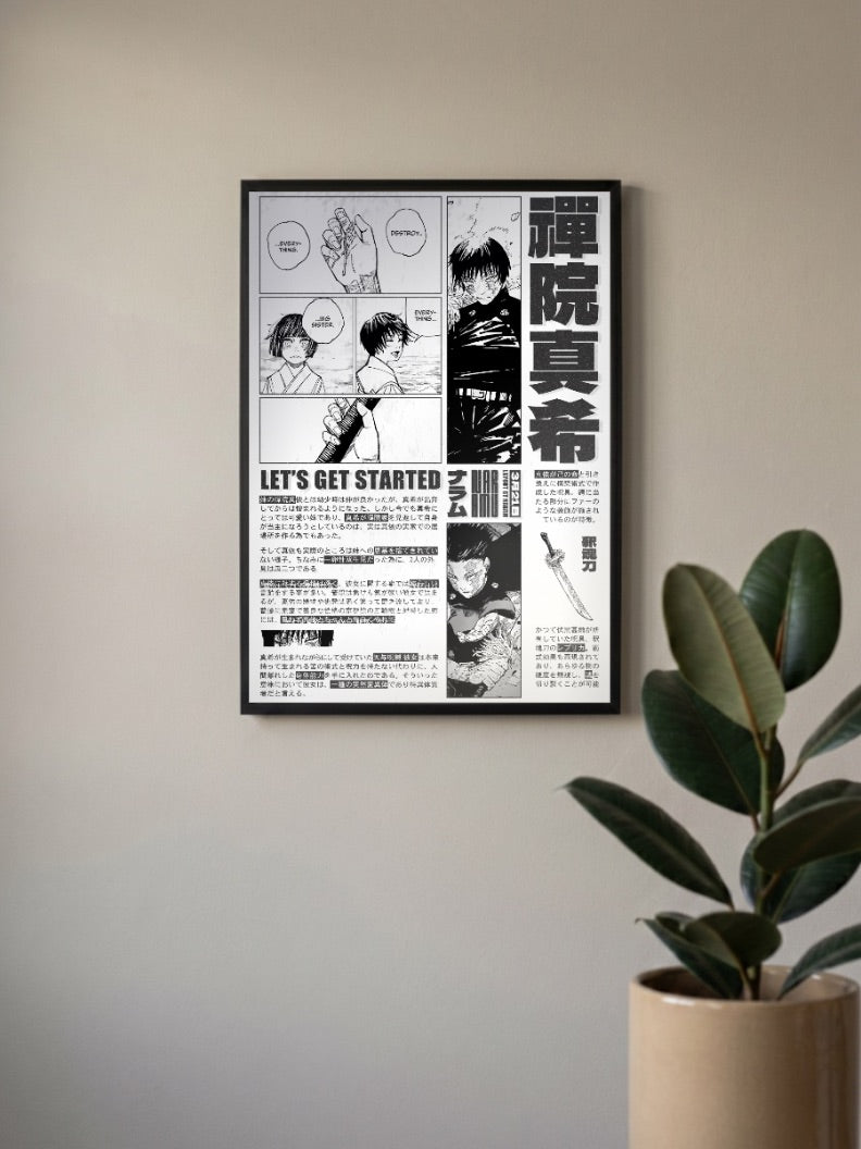 Toji Fushiguro Bio Page Anime Poster