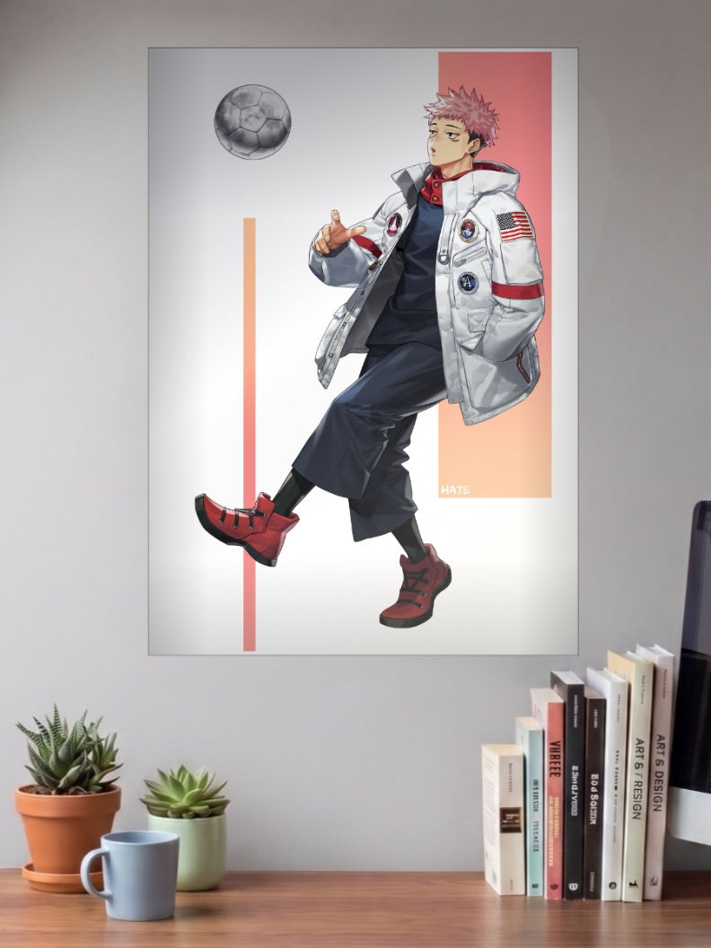Yuji Itadori Streetwear Style Anime Poster