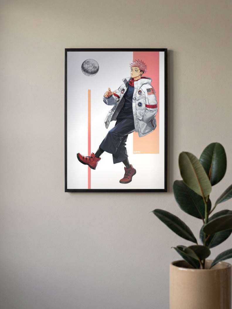 Yuji Itadori Streetwear Style Anime Poster