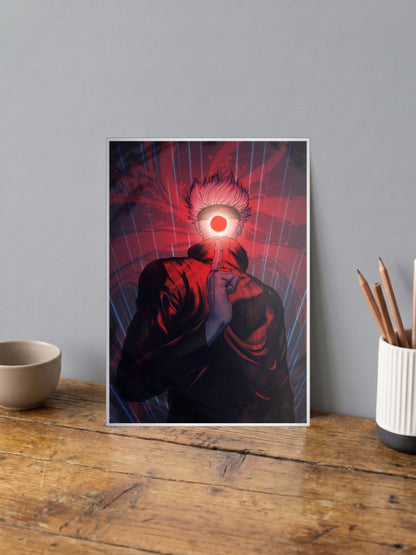Sukuna Red Eclipse Portrait Anime Poster