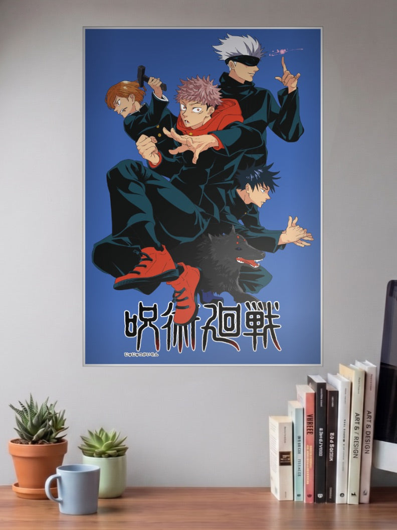 Jujutsu Kaisen Cast Group Anime Poster