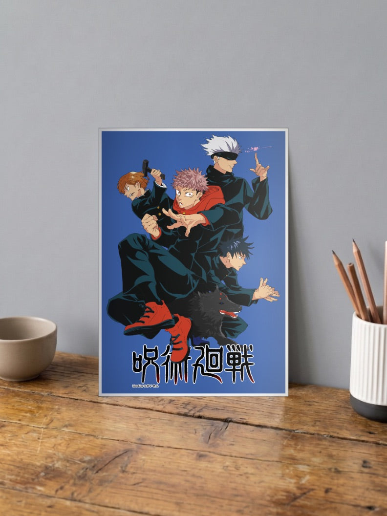 Jujutsu Kaisen Cast Group Anime Poster