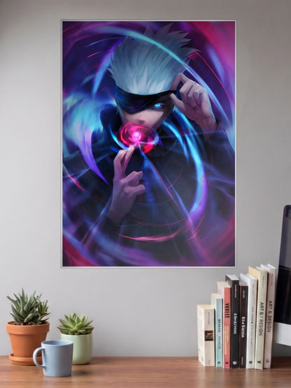 Gojo Satoru Hollow Purple Anime Poster