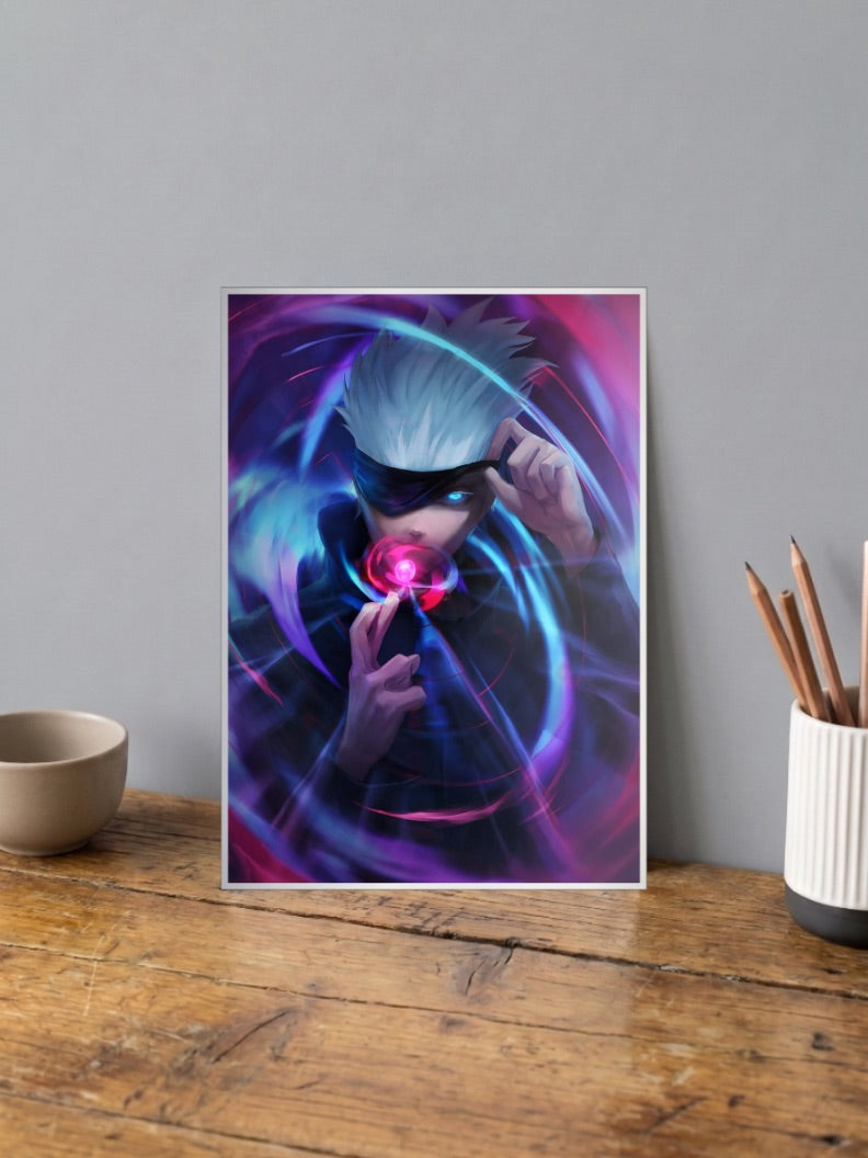 Gojo Satoru Hollow Purple Anime Poster