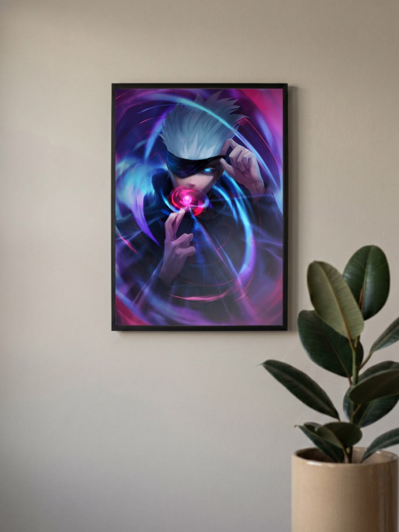Gojo Satoru Hollow Purple Anime Poster