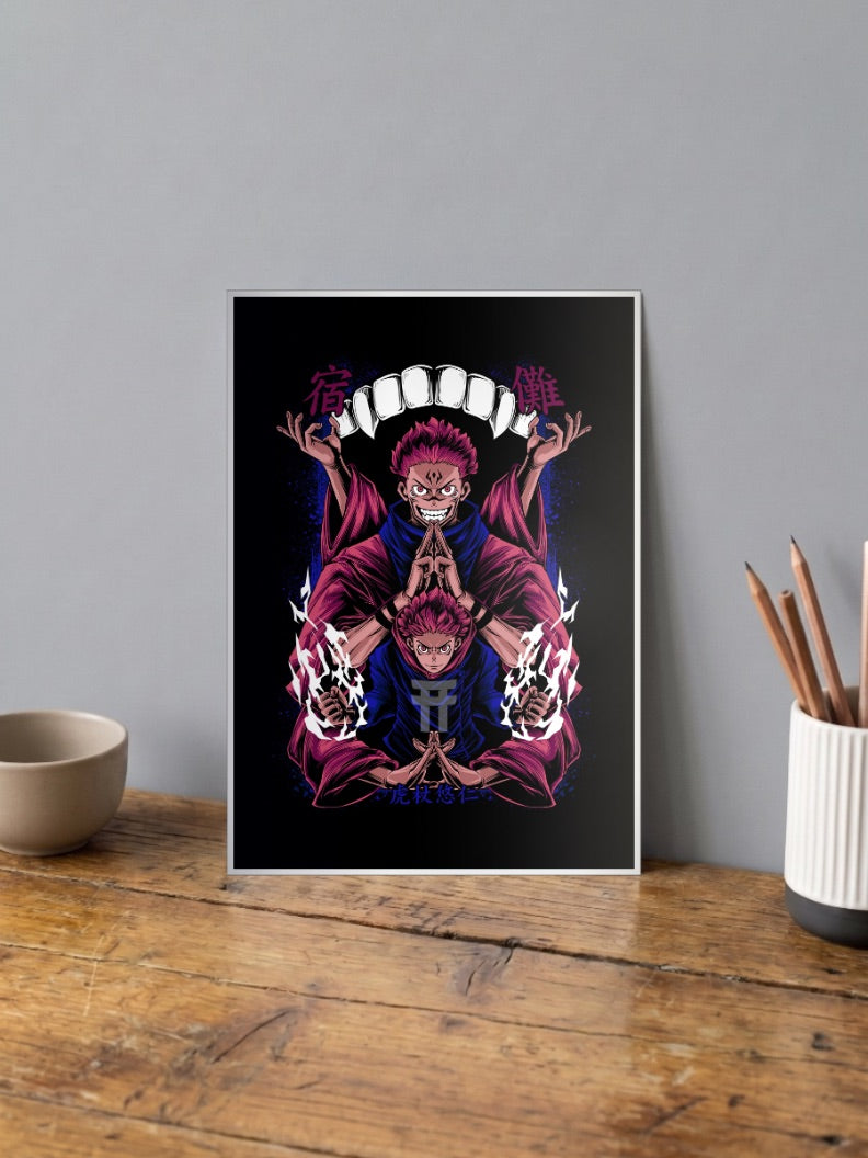 Itadori X Sukuna | The Vessel and the King | Anime Poster
