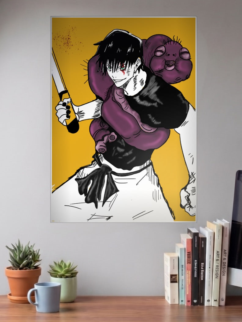 Choso Blood Curse Portrait Anime Poster