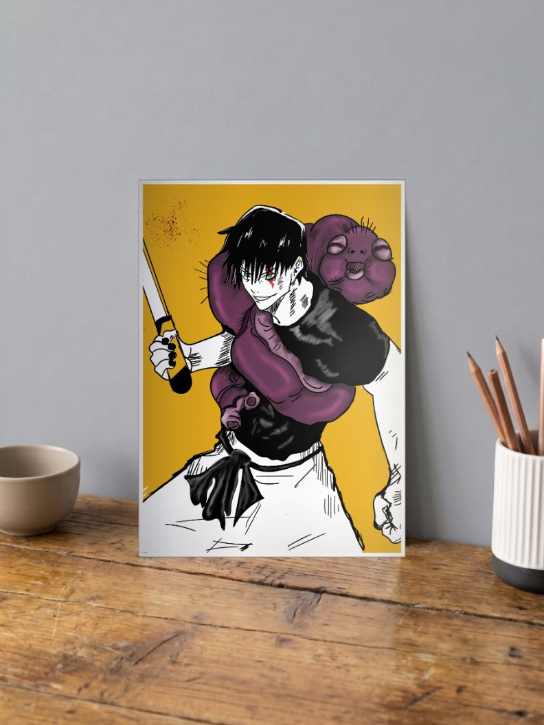 Choso Blood Curse Portrait Anime Poster