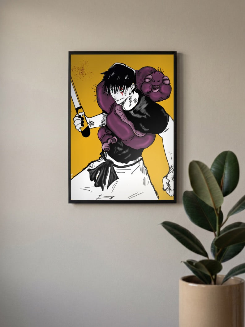 Choso Blood Curse Portrait Anime Poster