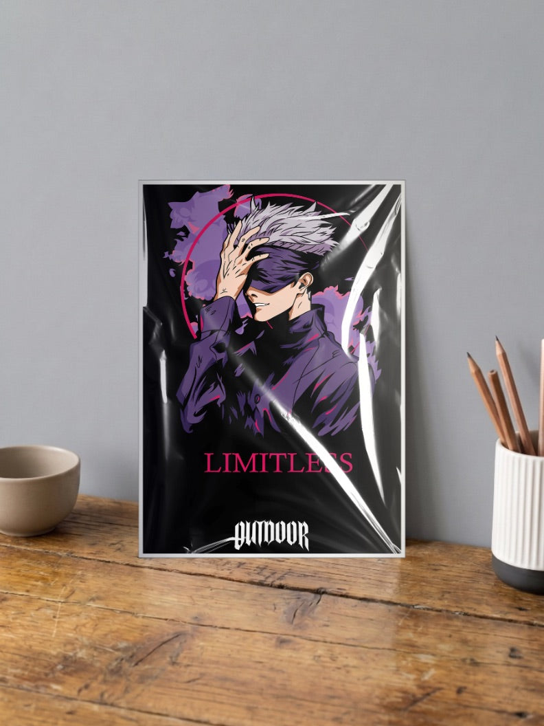 Gojo Satoru Limitless Art Anime Poster