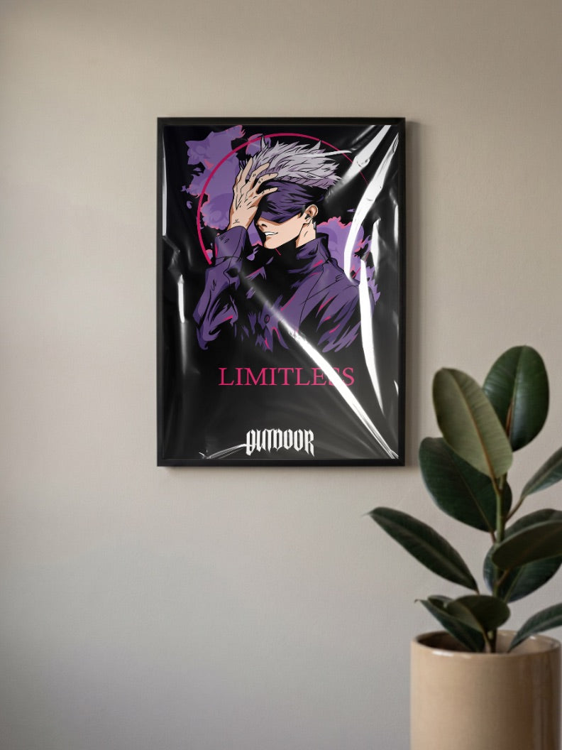 Gojo Satoru Limitless Art Anime Poster
