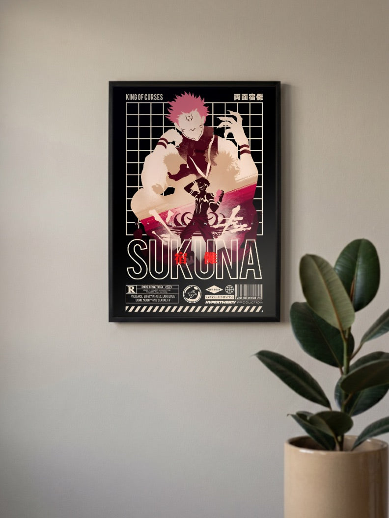 Sukuna King Of Curses Anime Poster