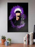 Gojo Satoru Purple Splatter Anime Poster