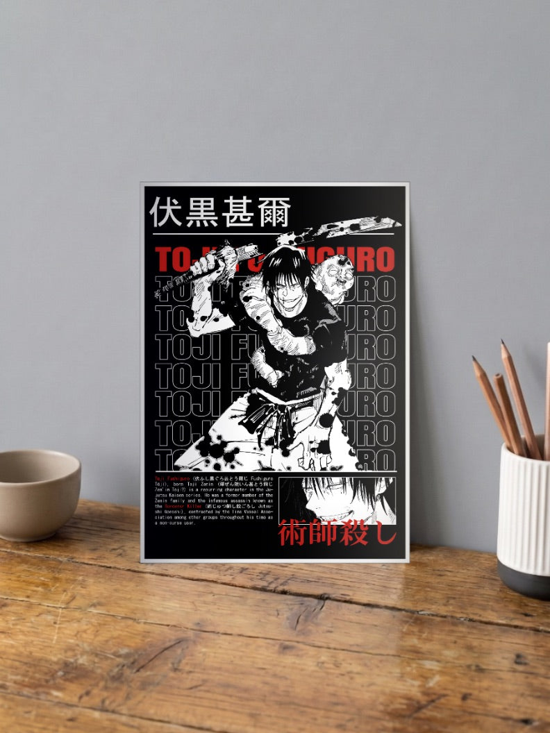 Toji Fushiguro Sorcerer Killer Anime Poster