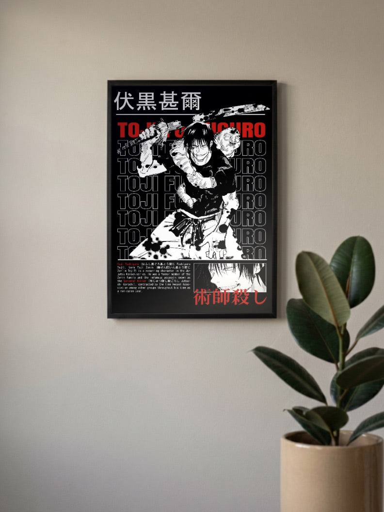 Toji Fushiguro Sorcerer Killer Anime Poster